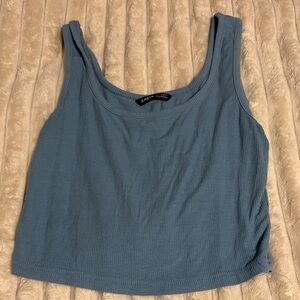 SHEIN Women's Thin Blue Tank Top Cropped